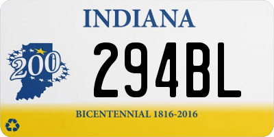 IN license plate 294BL