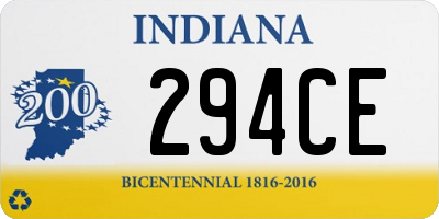 IN license plate 294CE