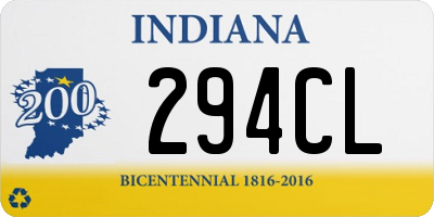 IN license plate 294CL