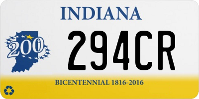 IN license plate 294CR