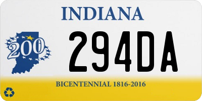 IN license plate 294DA