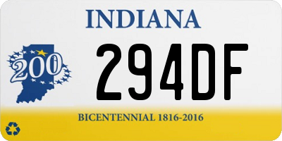 IN license plate 294DF