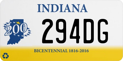 IN license plate 294DG