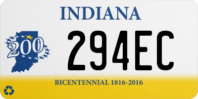 IN license plate 294EC