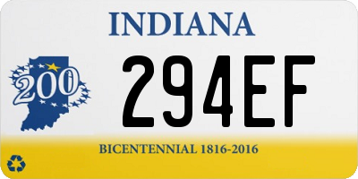 IN license plate 294EF