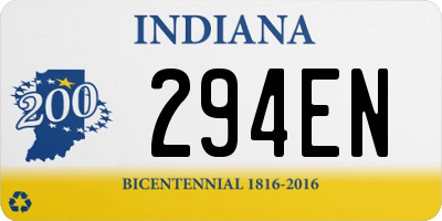 IN license plate 294EN