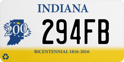 IN license plate 294FB