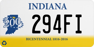 IN license plate 294FI