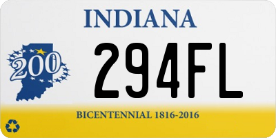 IN license plate 294FL