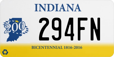 IN license plate 294FN