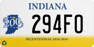 IN license plate 294FO