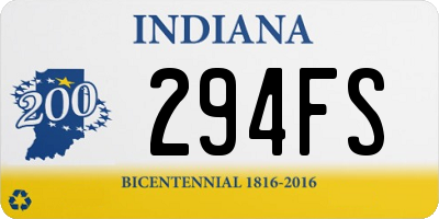 IN license plate 294FS