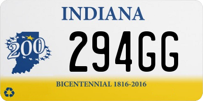 IN license plate 294GG