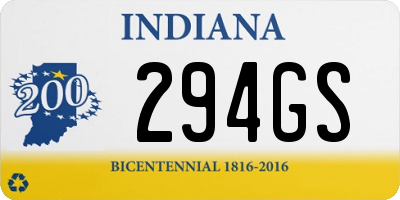 IN license plate 294GS