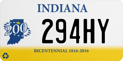 IN license plate 294HY