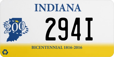 IN license plate 294I