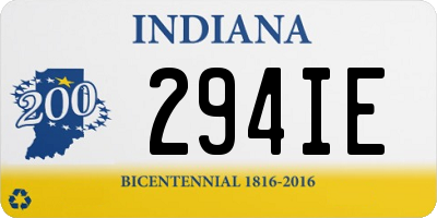 IN license plate 294IE