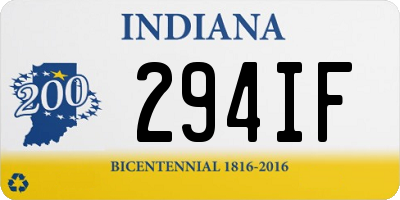 IN license plate 294IF