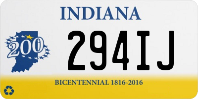 IN license plate 294IJ