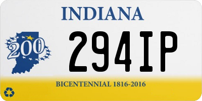 IN license plate 294IP