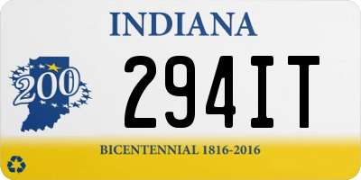 IN license plate 294IT