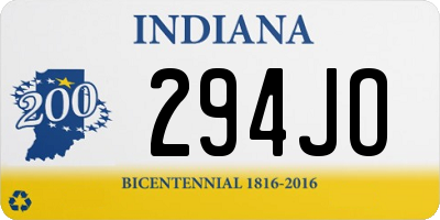 IN license plate 294JO