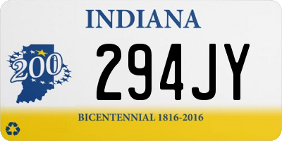 IN license plate 294JY