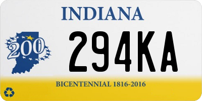 IN license plate 294KA