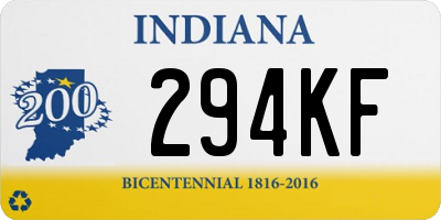 IN license plate 294KF