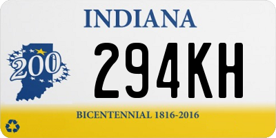 IN license plate 294KH