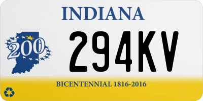 IN license plate 294KV