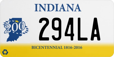 IN license plate 294LA