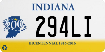 IN license plate 294LI