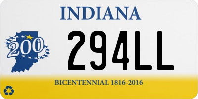 IN license plate 294LL