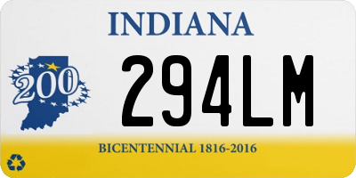 IN license plate 294LM