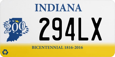 IN license plate 294LX