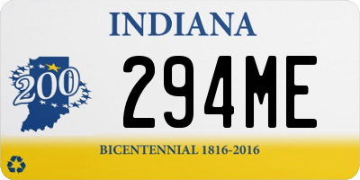 IN license plate 294ME