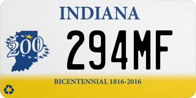 IN license plate 294MF