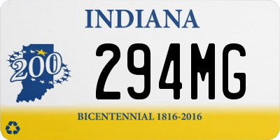 IN license plate 294MG