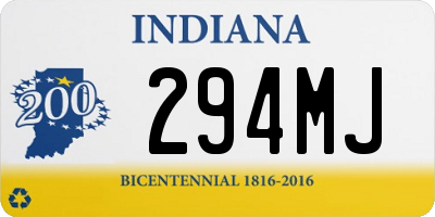 IN license plate 294MJ