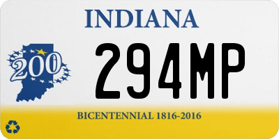 IN license plate 294MP