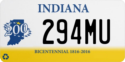 IN license plate 294MU