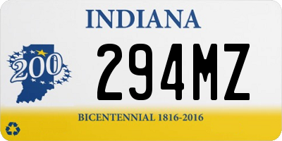 IN license plate 294MZ