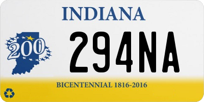 IN license plate 294NA