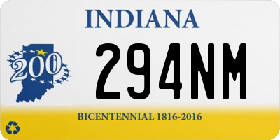 IN license plate 294NM