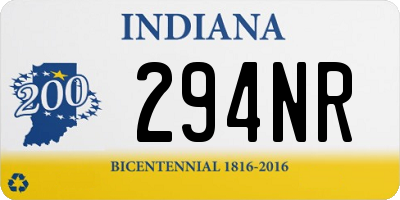 IN license plate 294NR