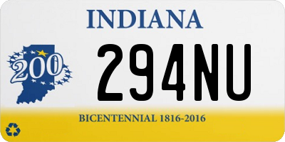 IN license plate 294NU