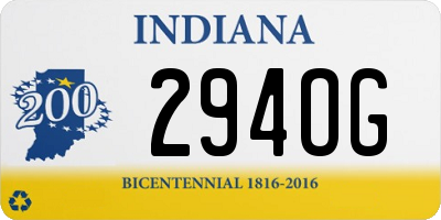 IN license plate 294OG