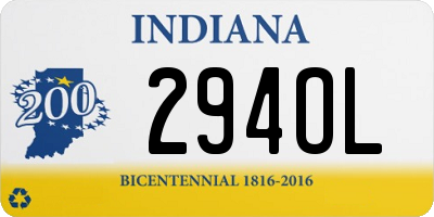 IN license plate 294OL