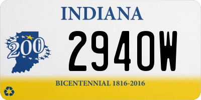 IN license plate 294OW